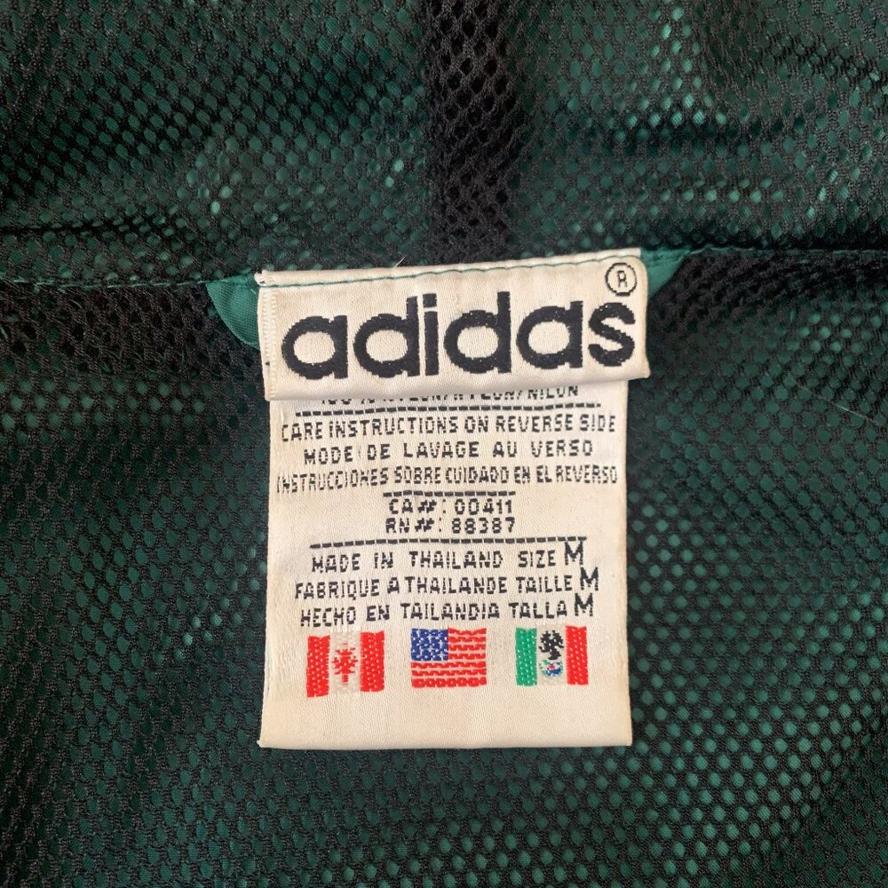 Vintage Y2K Adidas Windbreaker Technical Jacket Coat Green Streetwear Activewear - Picture 3 of 14